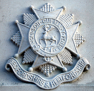 Bedfordshire and Hertfordshire Regiment badge May 2012